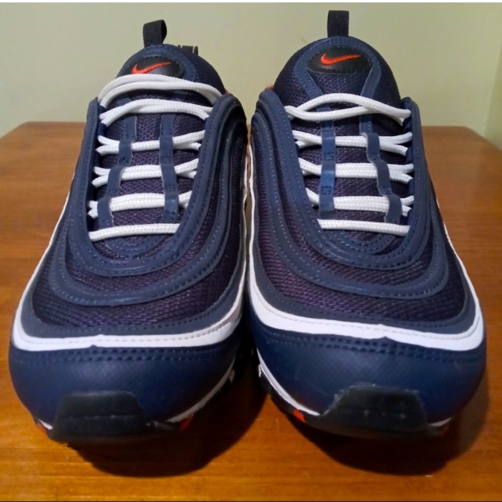Blue and white air max 97’s